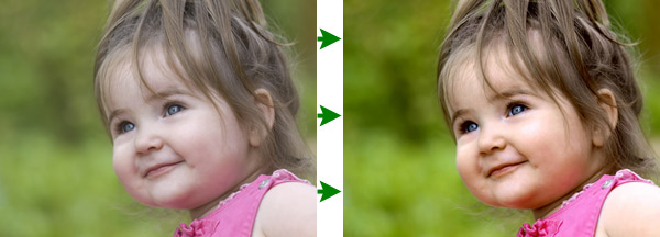 See Digital Photo Finalizer's skin tone make this toddler's photo look perfect