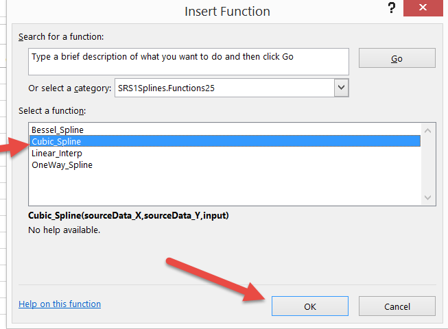 Smoothing data in Microsoft Excel using Data Curve Fit Creator Add-in