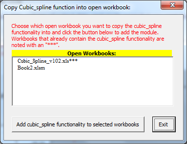 Smoothing data in Microsoft Excel using Data Curve Fit Creator Add-in