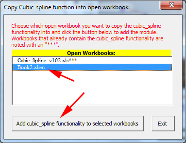 Smoothing data in Microsoft Excel using Data Curve Fit Creator Add-in